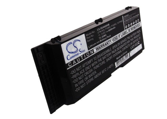 Replacement Battery for DELL  Precision M4600 – Notebook, Laptop – 6600mAh / 73.26Wh / 11.1V