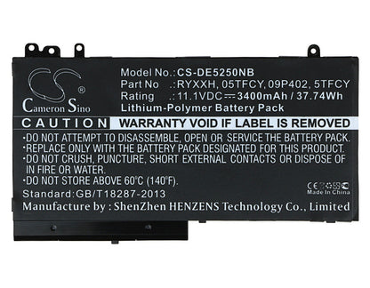 Replacement Battery for DELL  Latitude 12 5000 – Notebook, Laptop – 3400mAh / 37.74Wh / 11.1V