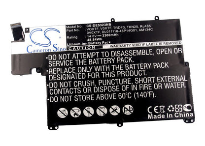 Replacement Battery for DELL  Inspiron 13z-5323 – Notebook, Laptop – 3300mAh / 48.84Wh / 14.8V