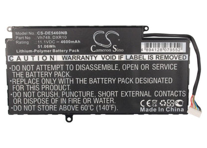 Replacement Battery for DELL  Ins14ZD-3526 – Notebook, Laptop – 4600mAh / 51.06Wh / 11.1V