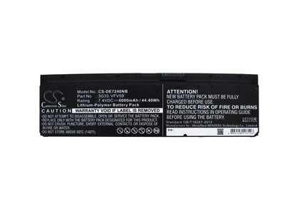 Replacement Battery for DELL  Latitude 12 7000 – Notebook, Laptop – 6000mAh / 44.40Wh / 7.4V