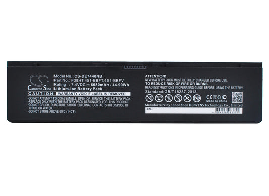 Replacement Battery for DELL  Latitude 14 7000 – Notebook, Laptop – 6080mAh / 44.99Wh / 7.4V