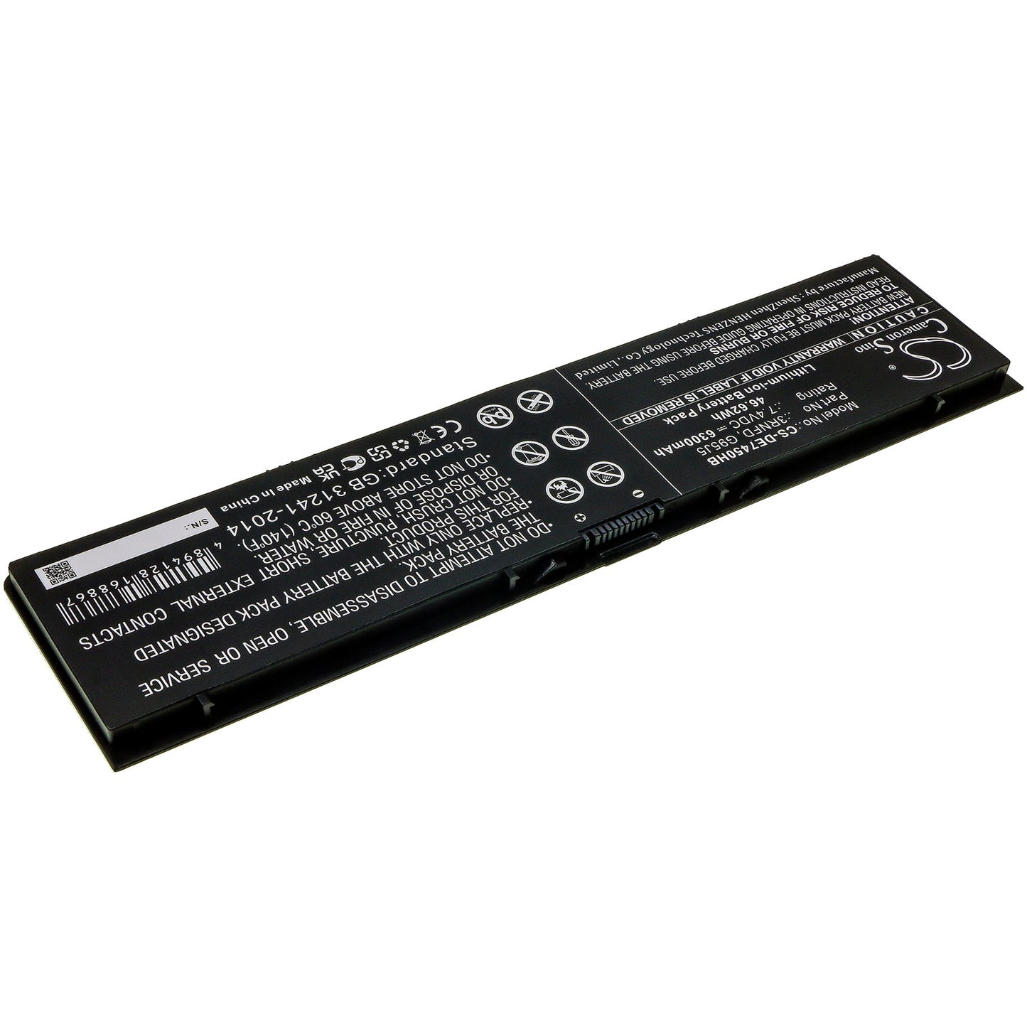 Replacement Battery for DELL  Latitude E7250 – Notebook, Laptop – 6300mAh / 46.62Wh / 7.4V