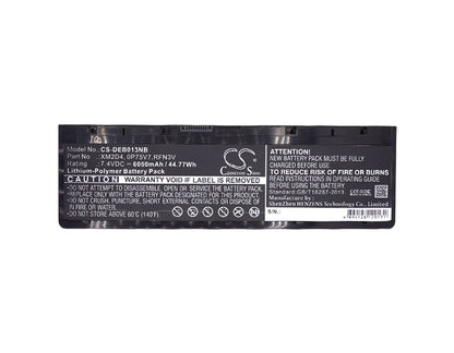 Replacement Battery for DELL  Blanco 2013 – Notebook, Laptop – 6050mAh / 44.77Wh / 7.4V