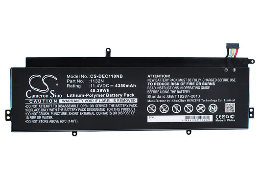 Replacement Battery for DELL  Chromebook 11 – Notebook, Laptop – 4350mAh / 49.59Wh / 11.4V