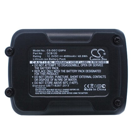 Replacement Battery for DeWalt 120V MAX 12V MAX Li-ion, 20V MAX, – 4000mAh / 48.00Wh