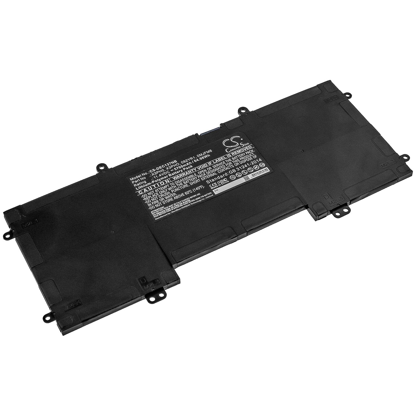 Replacement Battery for DELL  Chromebook 13 7310 – Notebook, Laptop – 5700mAh / 64.98Wh / 11.4V