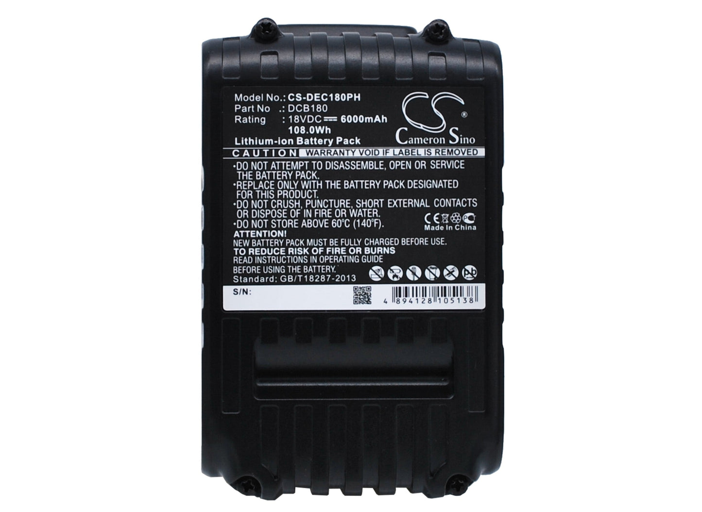 Replacement Battery for DeWalt  120V MAX – Power Tools – 6000mAh / 108.00Wh / 18.0V