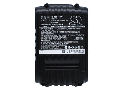 Replacement Battery for DeWalt  120V MAX – Power Tools – 6000mAh / 108.00Wh / 18.0V