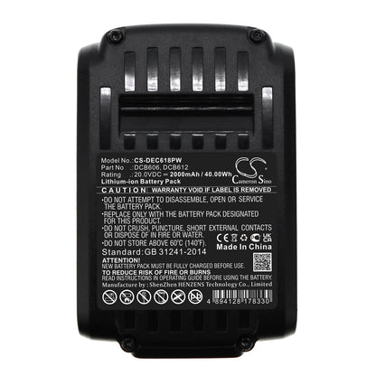 Replacement Battery for DeWalt  120V MAX – Power Tools – 2000mAh / 40.00Wh / 20.0V