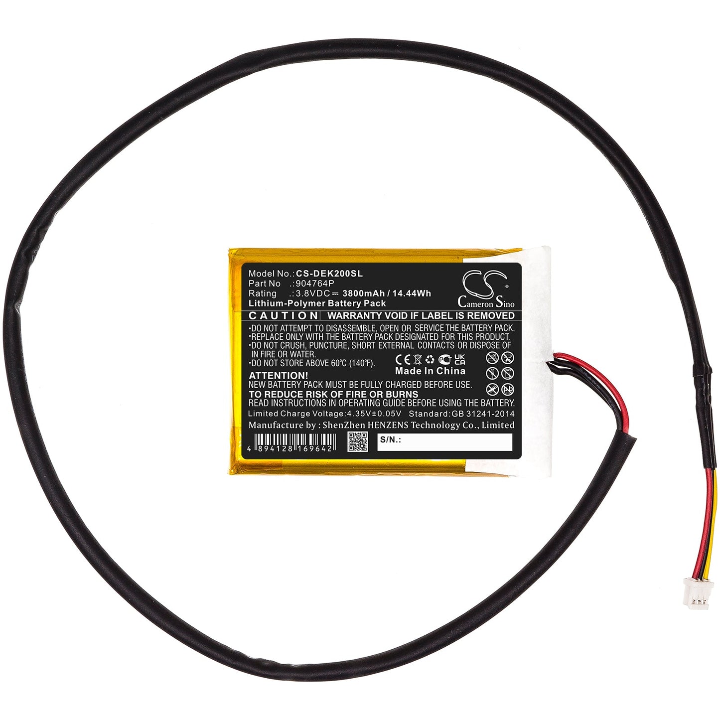Replacement Battery for idealens  K2 – VR – 3800mAh / 14.44Wh / 3.8V