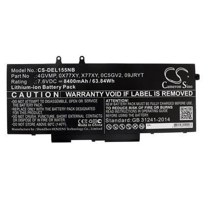 Replacement Battery for DELL  Latitude 14 5400 – Notebook, Laptop – 8400mAh / 63.84Wh / 7.6V