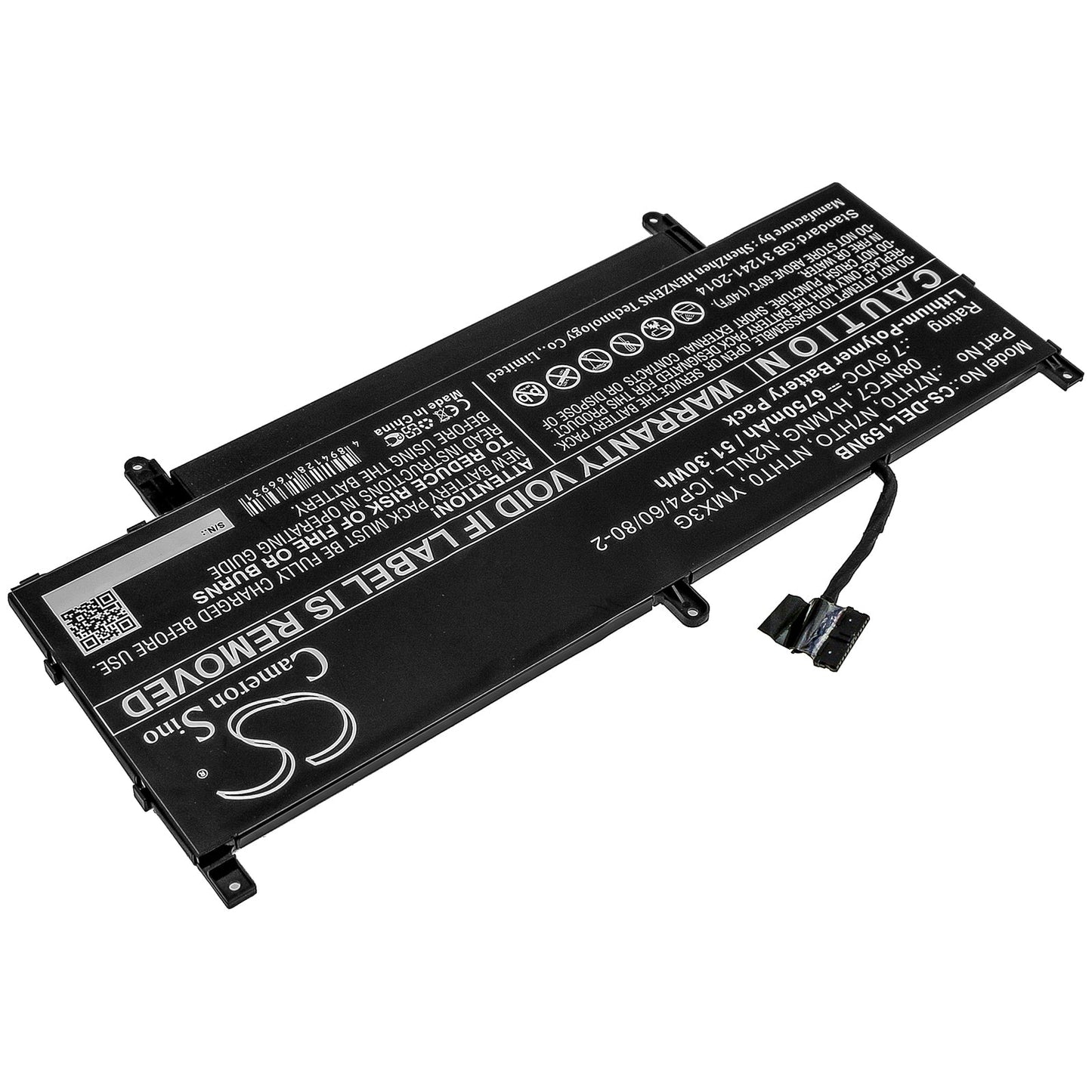 Replacement Battery for DELL  Latitude 15 9510 06DF2 – Notebook, Laptop – 6750mAh / 51.30Wh / 7.6V
