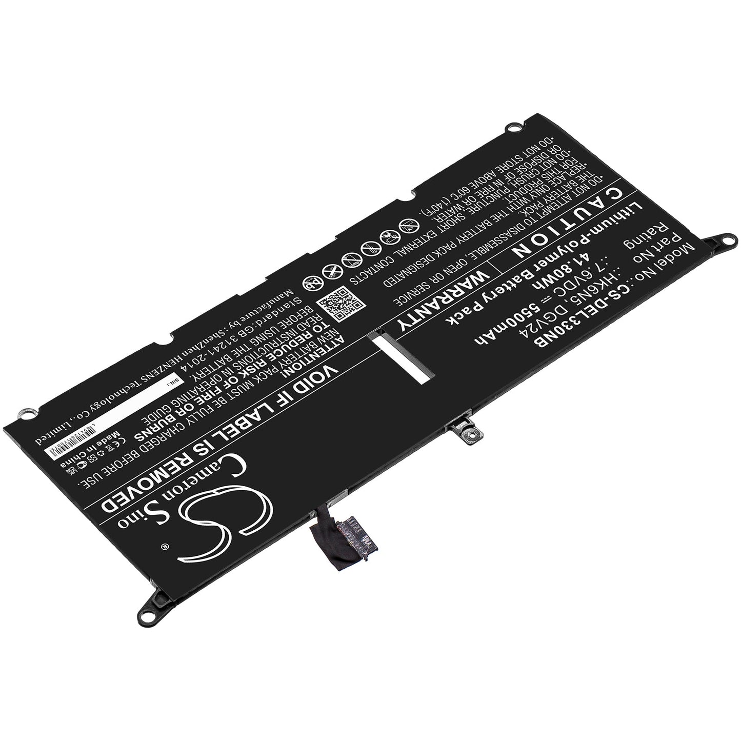Replacement Battery for DELL  Inspiron 13 5000 5390 – Notebook, Laptop – 5500mAh / 41.80Wh / 7.6V