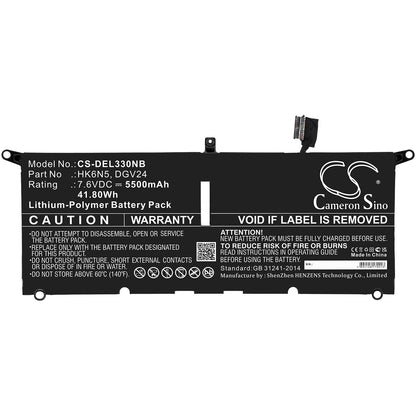 Replacement Battery for DELL  Inspiron 13 5000 5390 – Notebook, Laptop – 5500mAh / 41.80Wh / 7.6V