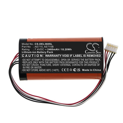 Replacement Battery for DELL  Wireless 360 Speaker – Speaker – 2460mAh / 18.20Wh / 7.4V