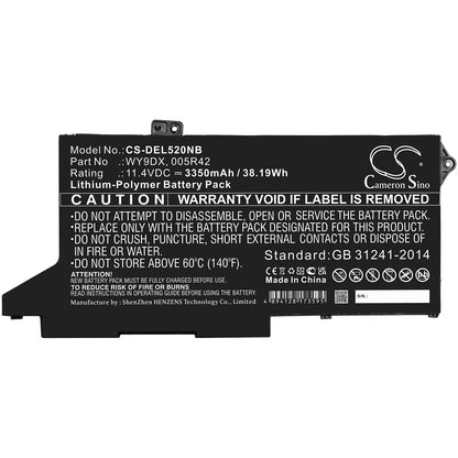 Replacement Battery for DELL  Latitude 5420 – Notebook, Laptop – 3350mAh / 38.19Wh / 11.4V