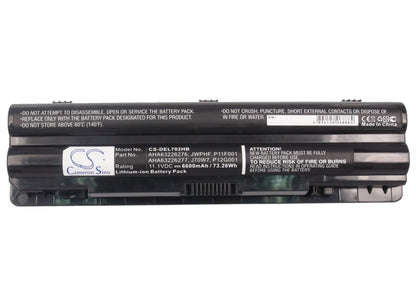 Replacement Battery for DELL  XPS 14 – Notebook, Laptop – 6600mAh / 73.26Wh / 11.1V