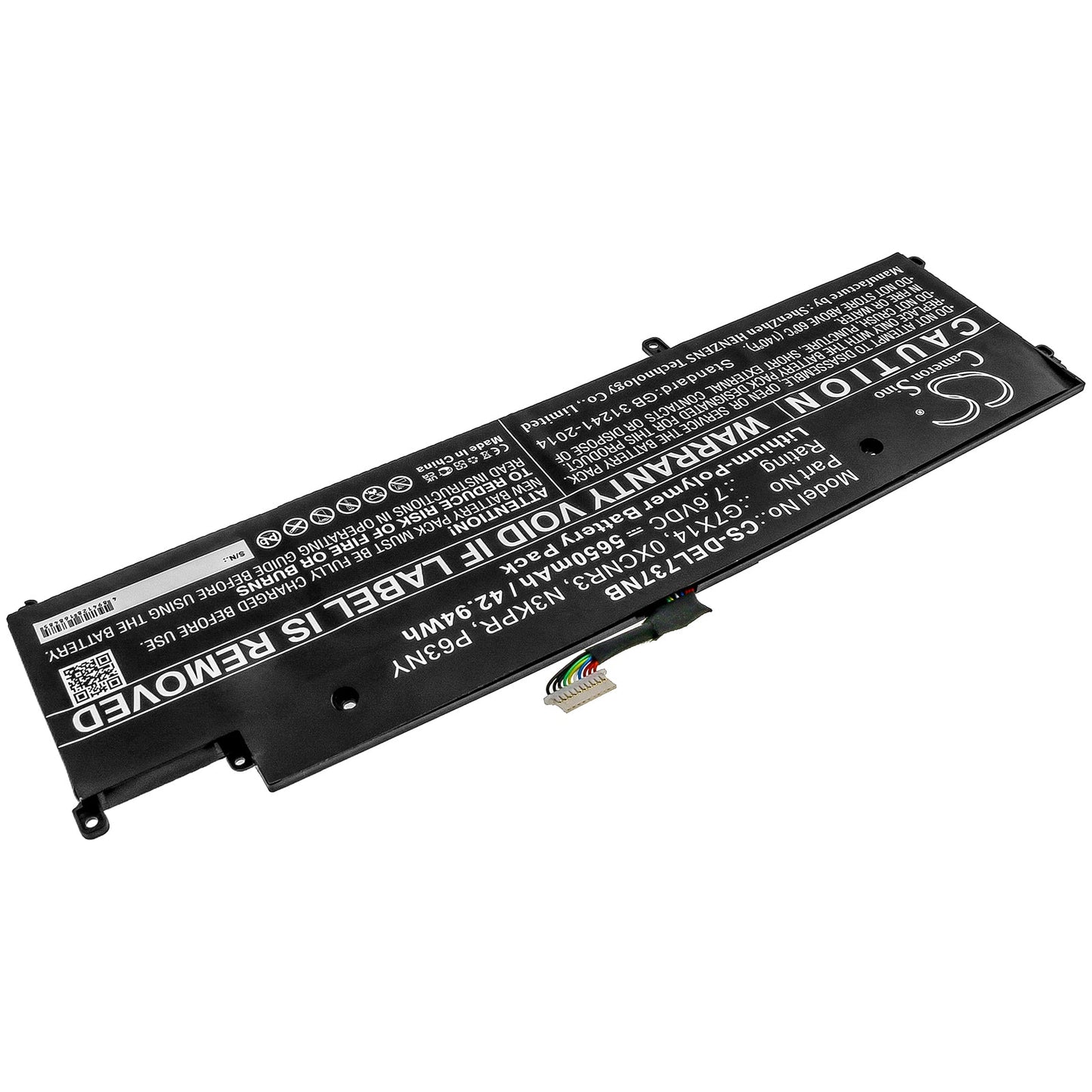 Replacement Battery for DELL  Latitude 13 7370 – Notebook, Laptop – 5650mAh / 42.94Wh / 7.6V