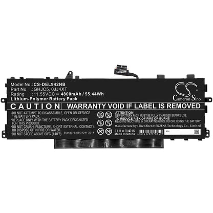 Replacement Battery for DELL  Latitude 9420 2-in-1 – Notebook, Laptop – 4800mAh / 55.44Wh / 11.55V