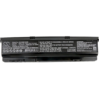 Replacement Battery for DELL  Alienware M15X – Notebook, Laptop – 4400mAh / 47.52Wh / 10.8V