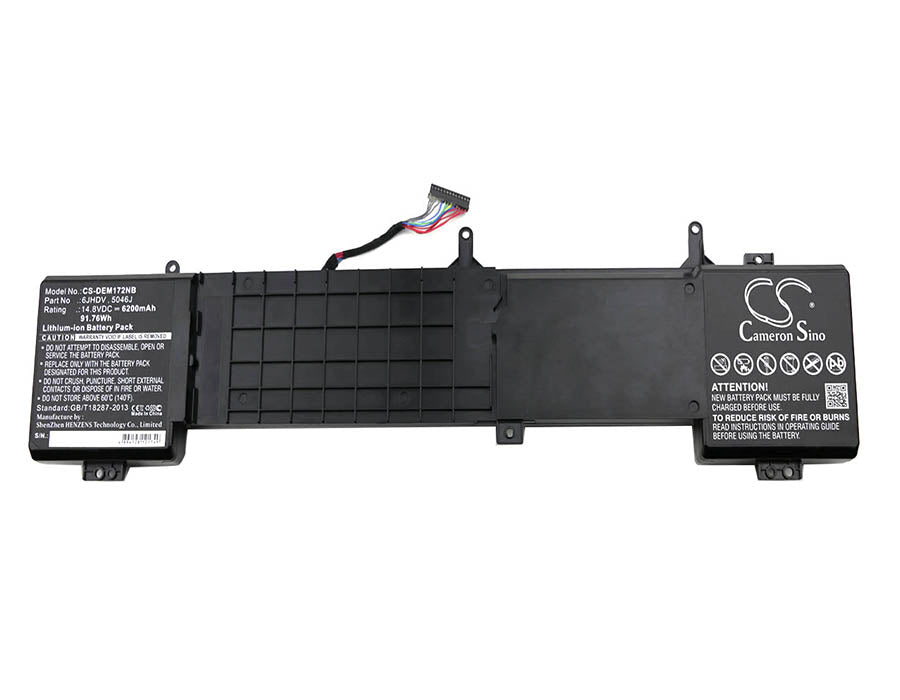 Replacement Battery for DELL  Alienware 17 R2 – Notebook, Laptop – 6200mAh / 91.76Wh / 14.8V