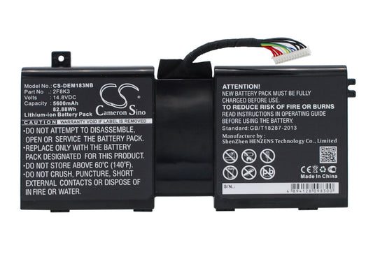 Replacement Battery for DELL  Alienware 1 – Notebook, Laptop – 5600mAh / 82.88Wh / 14.8V