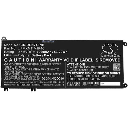 Replacement Battery for DELL  Chromebook 13 3380 – Notebook, Laptop – 7000mAh / 53.20Wh / 7.6V