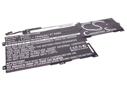 Replacement Battery for DELL  Inspiron 14 7000 – Notebook, Laptop – 7830mAh / 57.94Wh / 7.4V