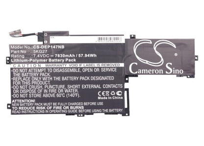 Replacement Battery for DELL  Inspiron 14 7000 – Notebook, Laptop – 7830mAh / 57.94Wh / 7.4V