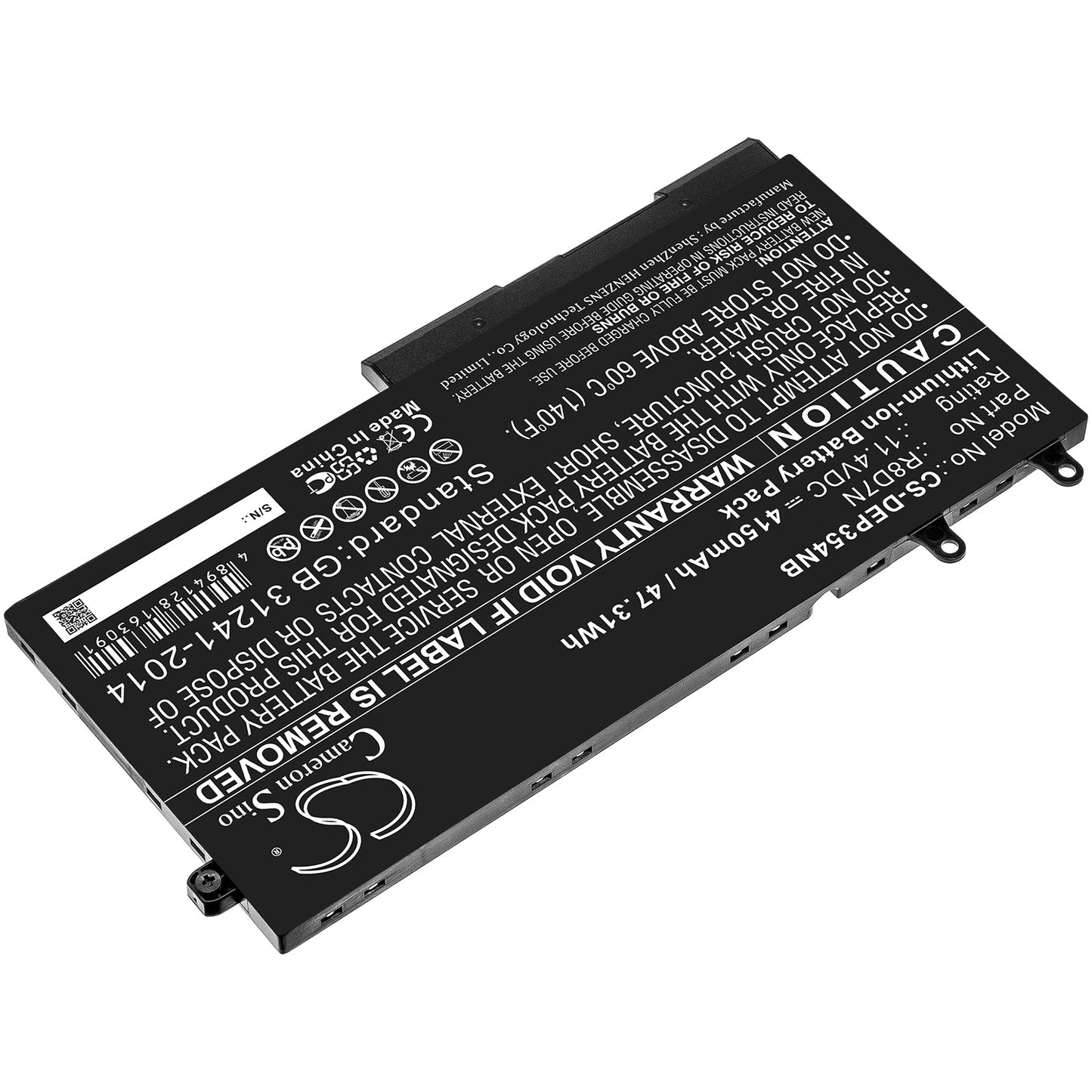 Replacement Battery for DELL  Inspiron 7506 – Notebook, Laptop – 4150mAh / 47.31Wh / 11.4V