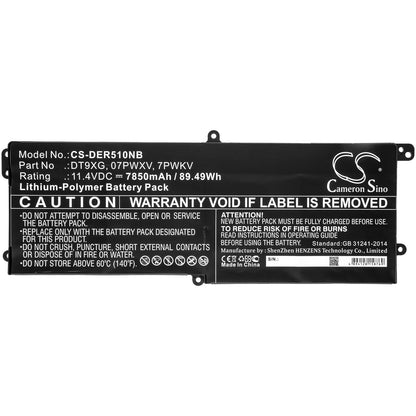 Replacement Battery for DELL  Alienware Area 51m ALWA51M-D17 – Notebook, Laptop – 7850mAh / 89.49Wh / 11.4V