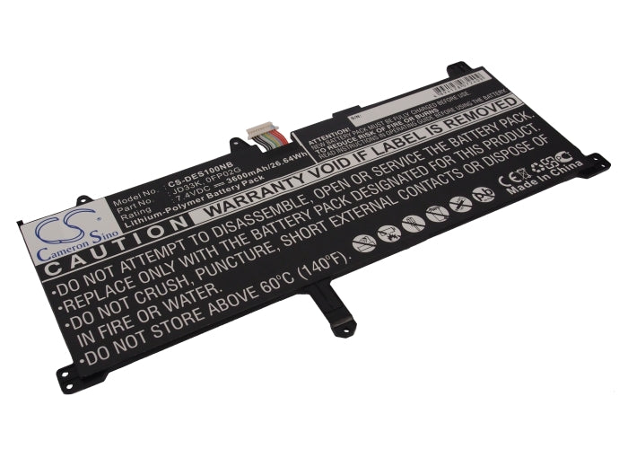 Replacement Battery for DELL  XPS 10 – Notebook, Laptop – 3600mAh / 26.64Wh / 7.4V