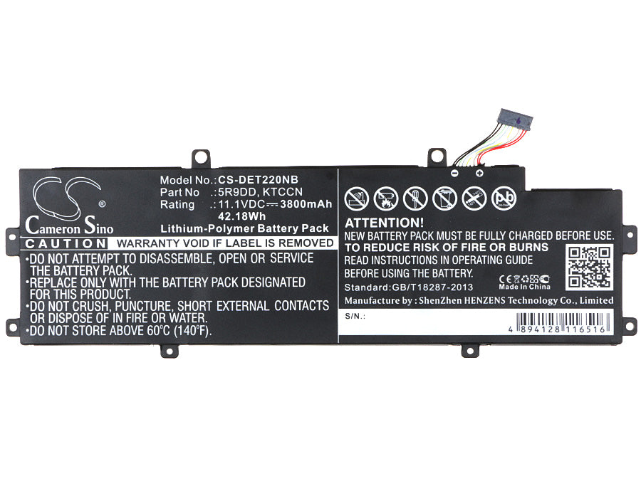 Replacement Battery for DELL  Chromebook 11 – Notebook, Laptop – 3800mAh / 42.18Wh / 11.1V