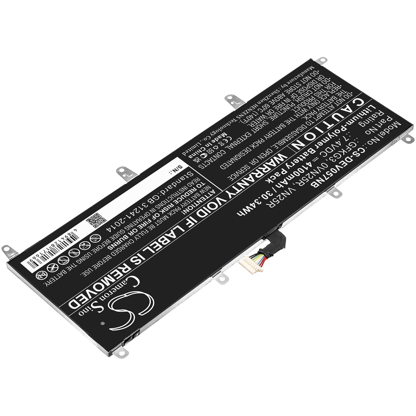 Replacement Battery for DELL  Venue 10 Pro – Notebook, Laptop – 4100mAh / 30.34Wh / 7.4V