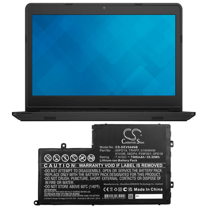 Replacement Battery for DELL  Dl011307-prr13g01 – Notebook, Laptop – 7500mAh / 55.50Wh / 7.4V