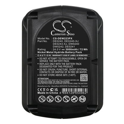 Replacement Battery for DeWalt  DC222KA – Power Tools – 3000mAh / 24.0V
