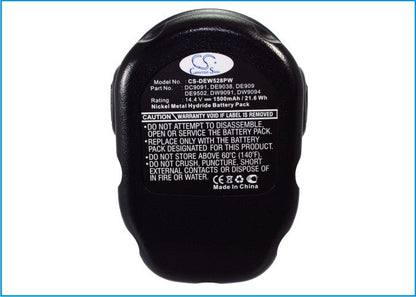 Replacement Battery for DeWalt  DC528 Flashlight – Power Tools – 1500mAh / 21.60Wh / 14.4V