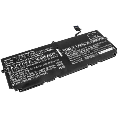 Replacement Battery for DELL  XPS 13 9300 – Notebook, Laptop – 6500mAh / 49.40Wh / 7.6V