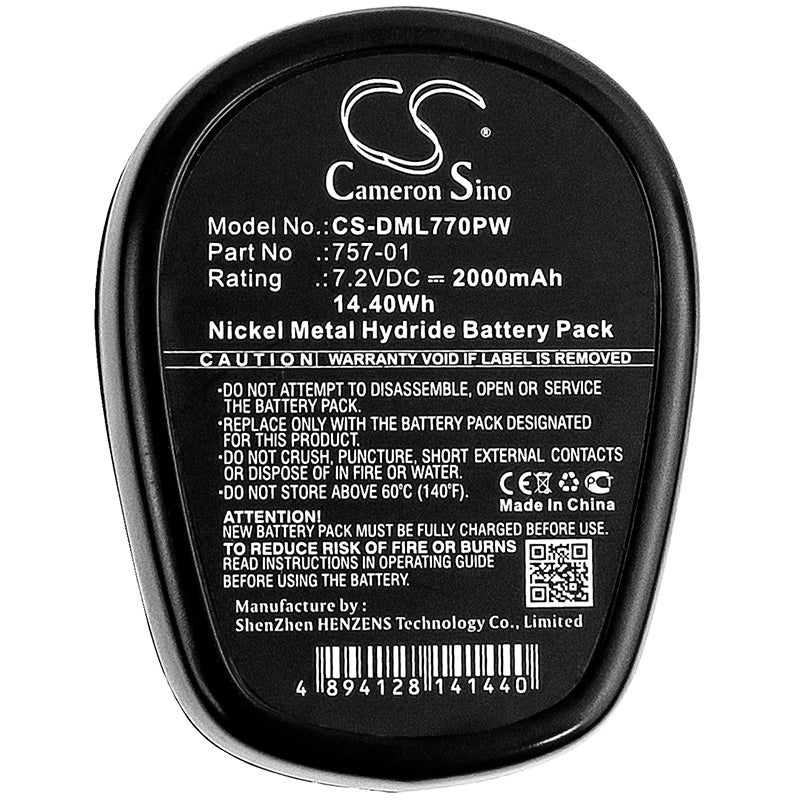 Replacement Battery for Dremel  MultiPro 7700-01 – Power Tools – 2000mAh / 14.40Wh / 7.2V