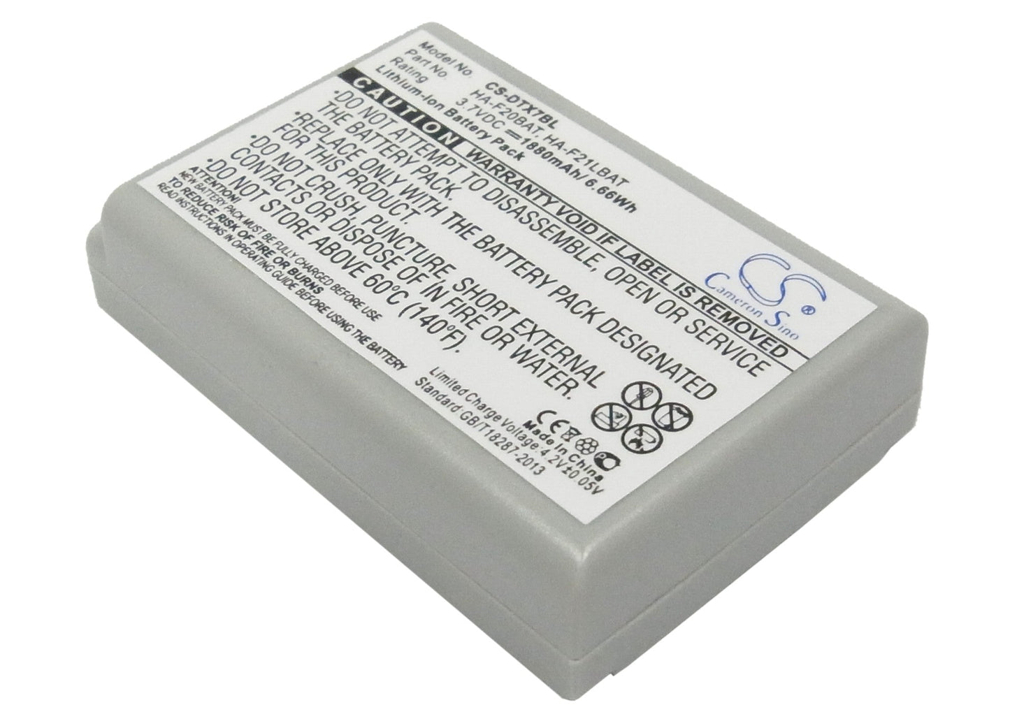 Replacement Battery for Casio  DT-X7 – Barcode Scanner – 1880mAh / 3.7V