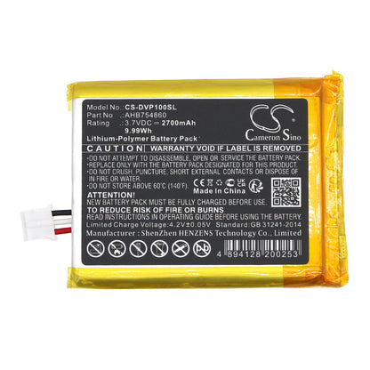 Replacement Battery for Divoom  Ditoo Pro – 2700mAh / 9.99Wh