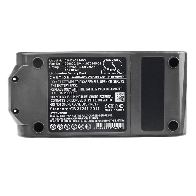 Replacement Battery for Dyson  268804-01 – Vacuum – 4200mAh / 105.84Wh / 25.2V