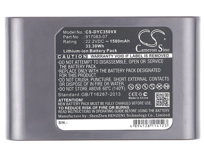 Replacement Battery for Dyson  DC30 – Vacuum – 1500mAh / 33.30Wh / 22.2V