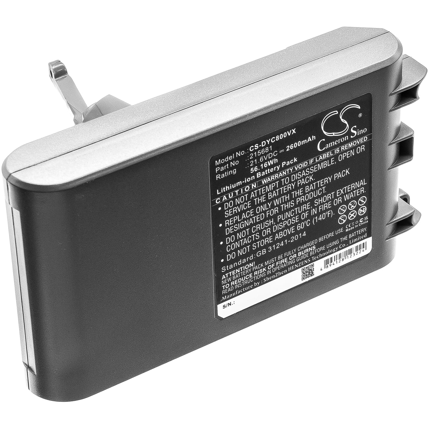 Replacement Battery for Dyson V8, V8 Absolute, V8 Absolute Cord-Free