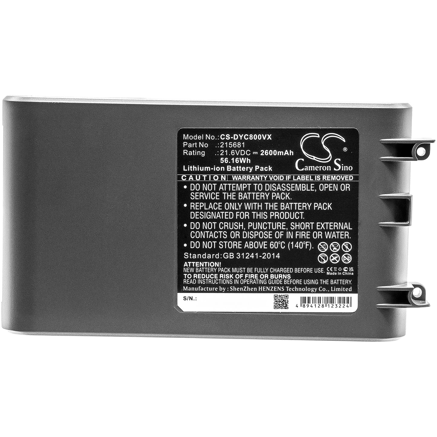 Replacement Battery for Dyson V8, V8 Absolute, V8 Absolute Cord-Free
