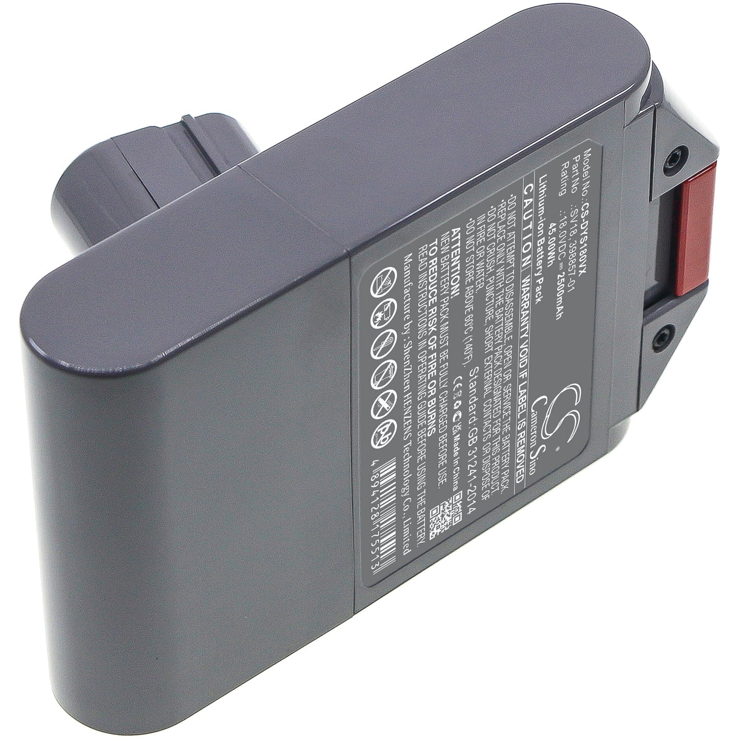 Replacement Battery for Dyson  Digital Slim Fluffy Extra – Vacuum – 2500mAh / 45.0Wh / 18.0V