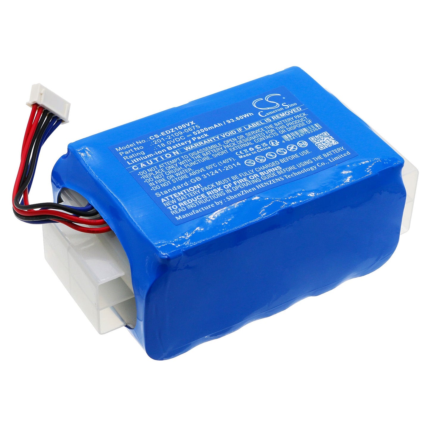 Replacement Battery for Ecovacs  Airbot Z1 – Vacuum – 5200mAh / 93.60Wh / 18.0V
