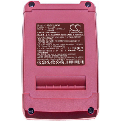 Replacement Battery for Einhell  4118907 – Power Tools – 2000mAh / 36.00Wh / 18.0V