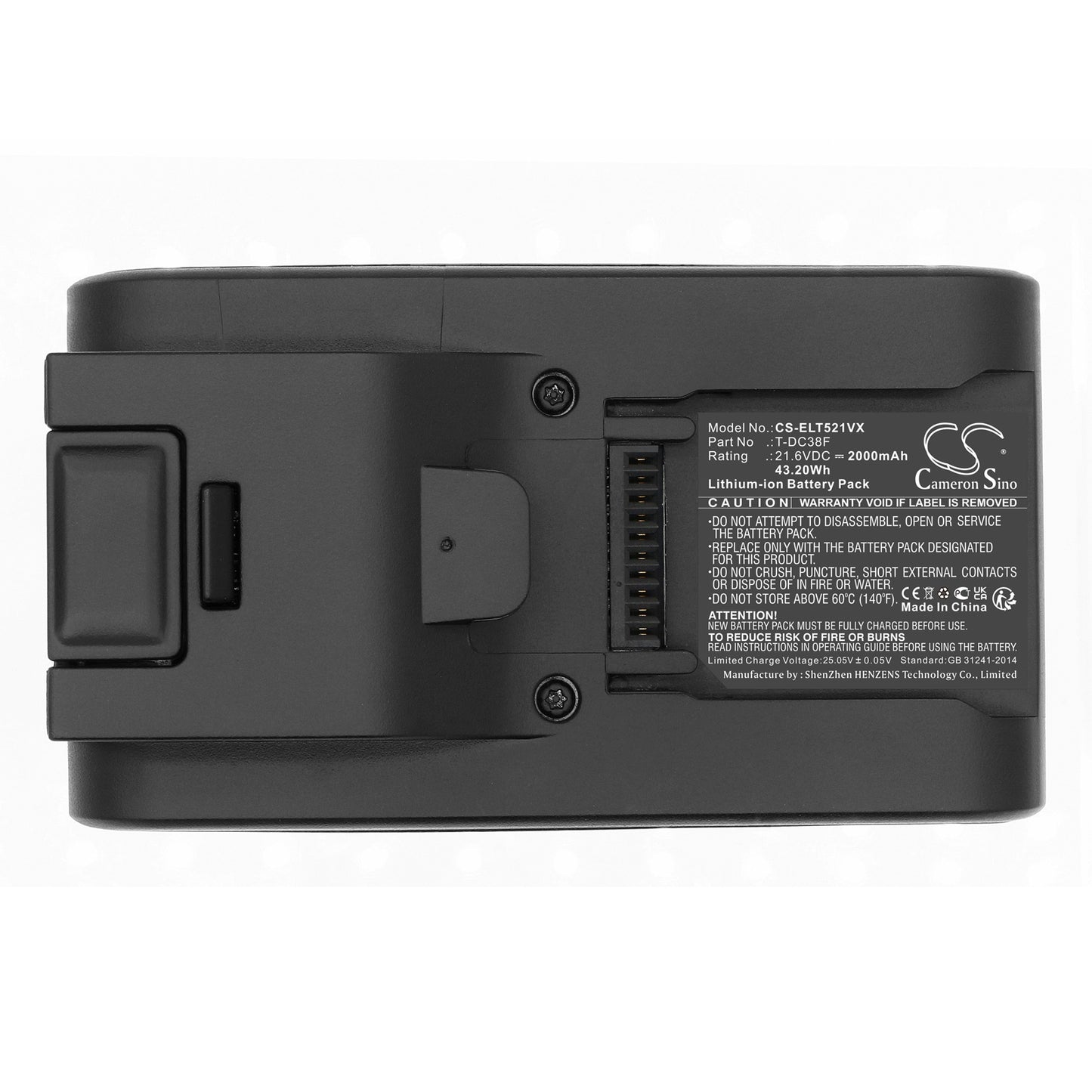Replacement Battery for De Longhi Colombina Evo Pro, XLM353.ADC, XLM355.ADC, – 2000mAh / 43.20Wh